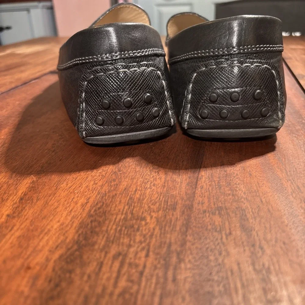 Ecco Classic Moc 2.0 Driving Shoes Men's 12/46‎ Black Leather Slip On Loafers